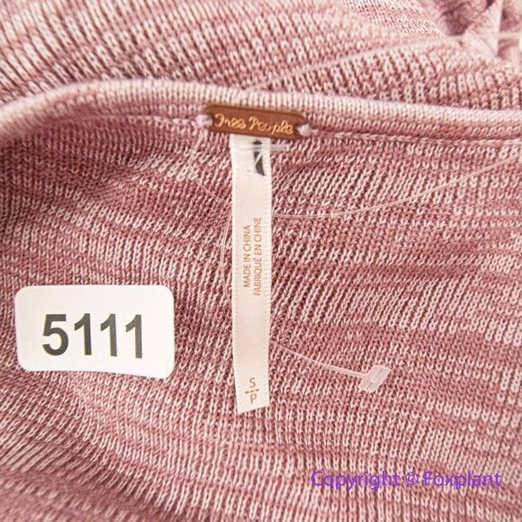 NEW Free People Pink Long Sleeve Knit Flare Pleated Lady Luck Jumpsuit, size S - Picture 11 of 16